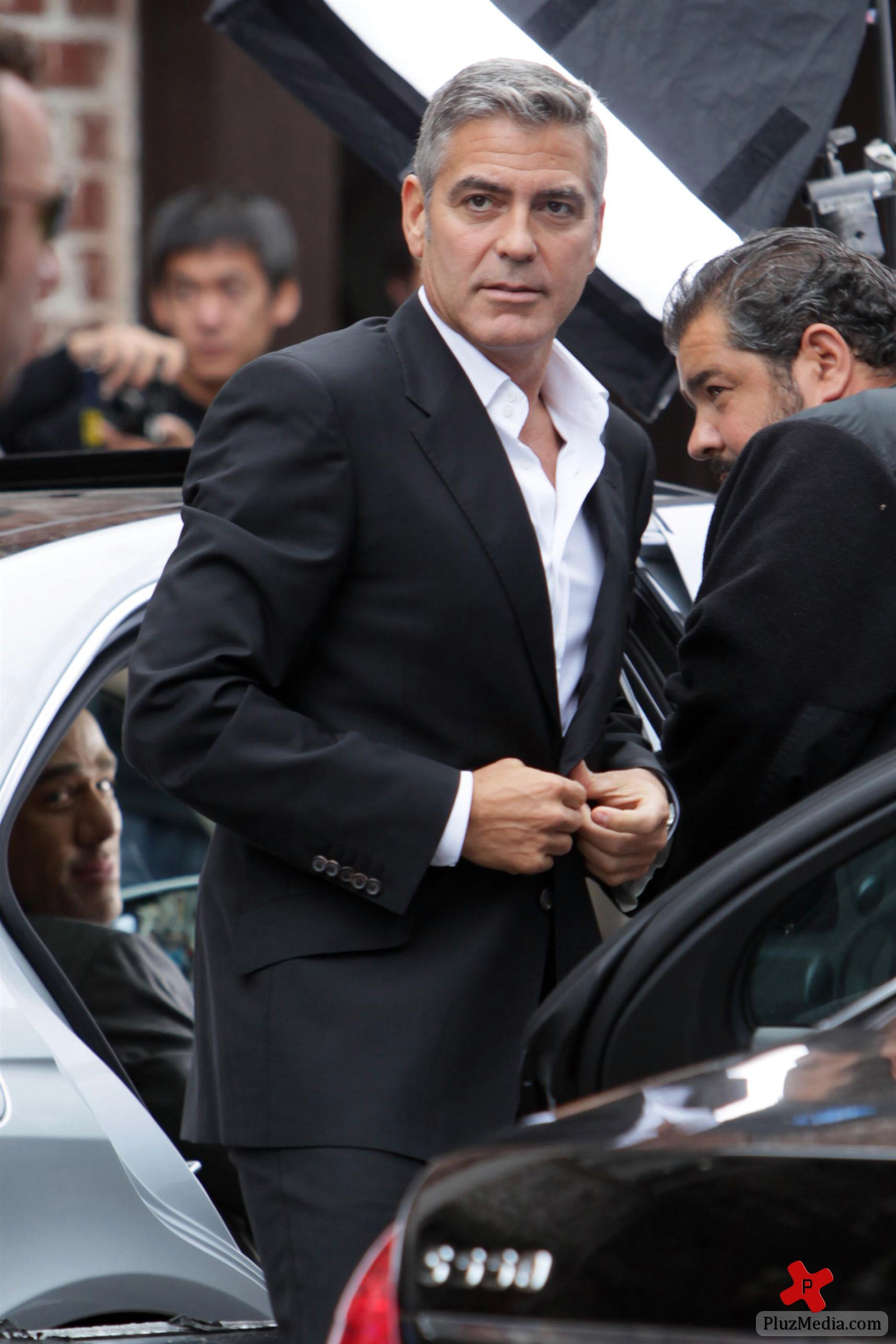 George Clooney on the set of a Mercedes Benz E300 L advert photos | Picture 78286